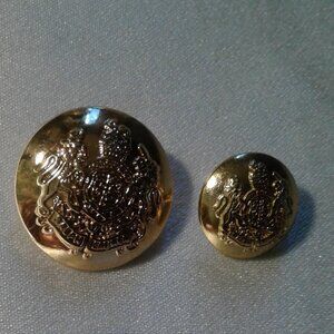 New! Ralph Lauren Coat of Arms Set of 2 Gold Buttons